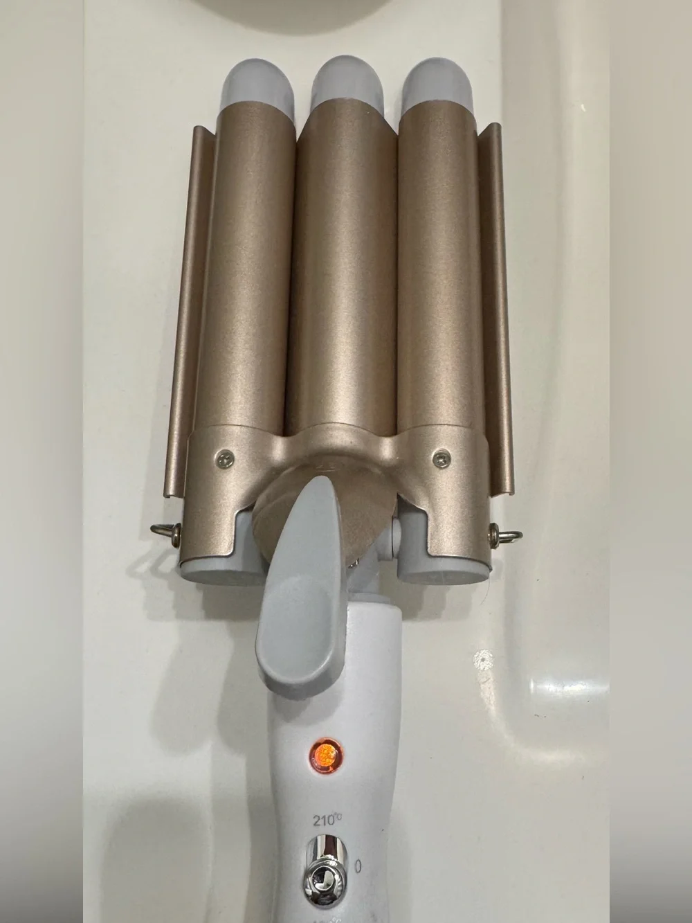 Triple Barrel Hair Waver in Metallic Champagne - Unbranded